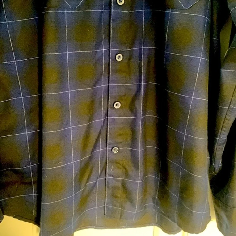 DIXXON Blue and Black Plaid Casual Button Down Shirt - Picture 5 of 10
